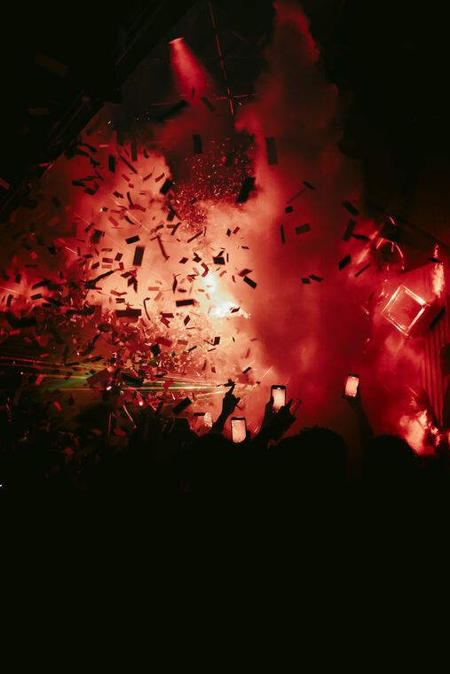 Confetti over the floor