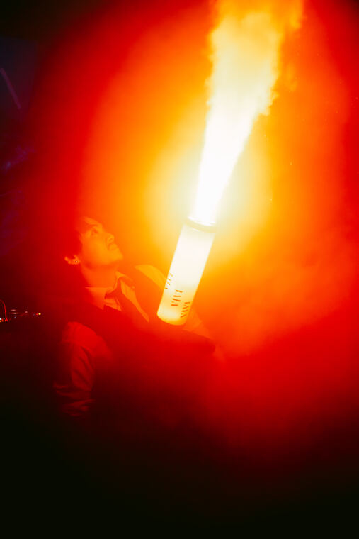 A flare in the haze